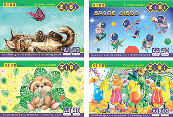 Альбом для малювання на пружині, 40 аркушів, 120 г/м2, KIDS Line ZB.1442