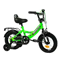 Велосипед Corso Maxis 12", сталь, ручной тормоз, сиденье с ручкой (CL-12245) зеленый