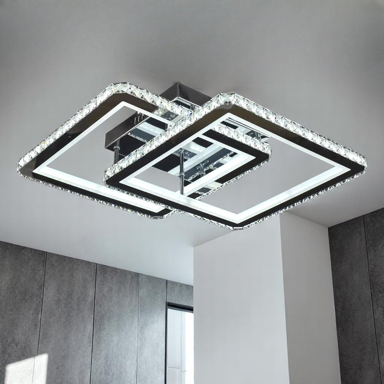 Люстра світлодіодна з кришталем 160 W на 20 кв.м., фото 1