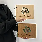 Крафтбук "Дерево з листям" з темною обкладинкою і чорними сторінками, фото 7