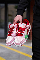 Кросівки Nike SB Dunk Low Strange Love Skateboards Кеди Найк СБ Данк рожеві унісекс демісезон, фото 3