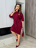 Суворе елегантне плаття великих розмірів у діловому стилі (р.48-58). Арт-2811/2, фото 4