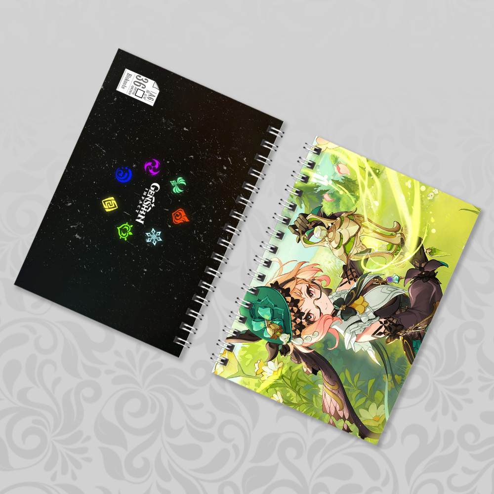 Блокнот А6 Genshin Impact Емілі (у клітинку на 48 аркушів), фото 1