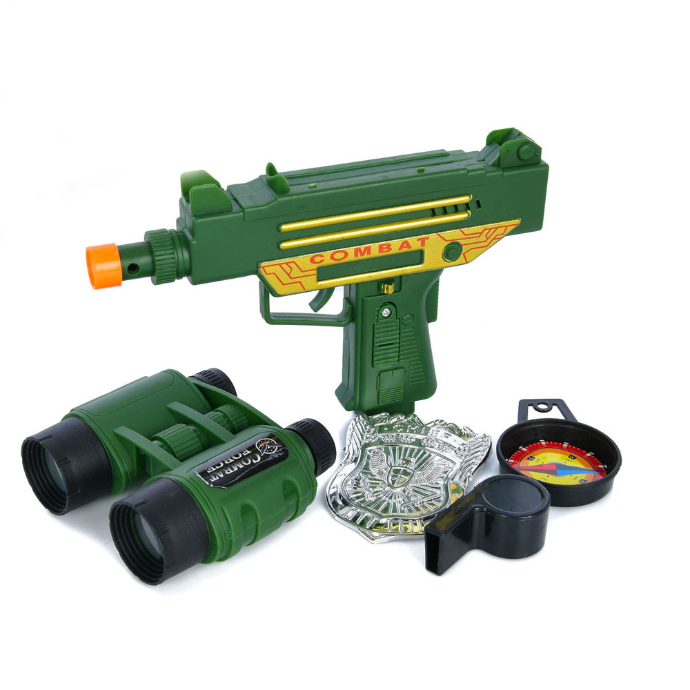 Набір дитячий автомат, бінокль, жетон, наручники JS028, фото 1