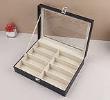 Шкатулка для зберігання окулярів 8  відділень , органайзер для окулярів Soulima 8512 Польща, фото 8