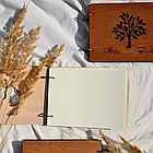 Крафтбук "Дерево з листям" із темною обкладинкою та бежевими сторінками, фото 2