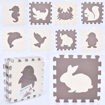 Килимок дитячий мозаїка Морські жителі, 9 деталей MR1284 G-Rich