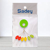 Стопор овальний різнокольоровий, 6шт/уп, розмір XXL