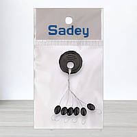 Стопор овальний чорний, 6шт/уп. розмір XL