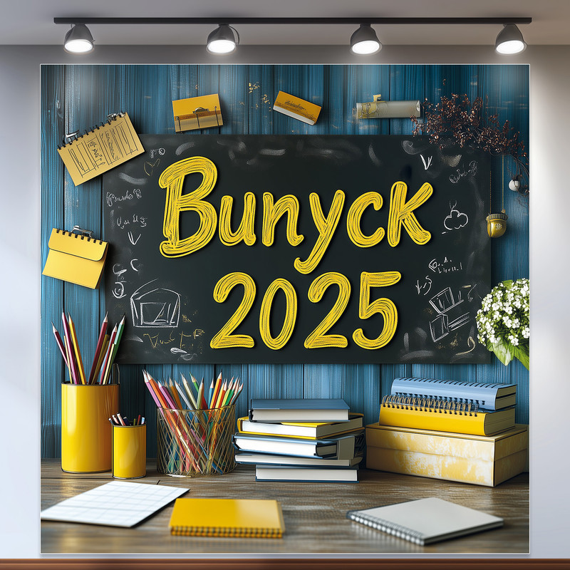 Банер для фотозони "Випуск 2025" | 1.2×1.2 м | Шкільний фон для випускного №41001