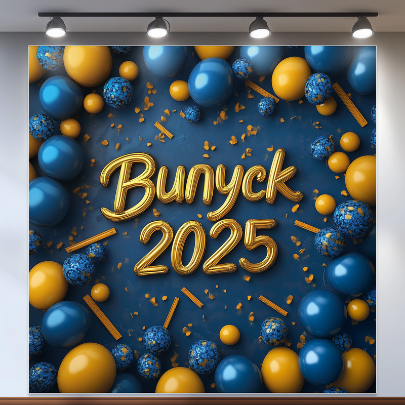 Банер для фотозони "Випуск 2025" | 1.2×1.2 м | Шкільний фон для випускного №41006