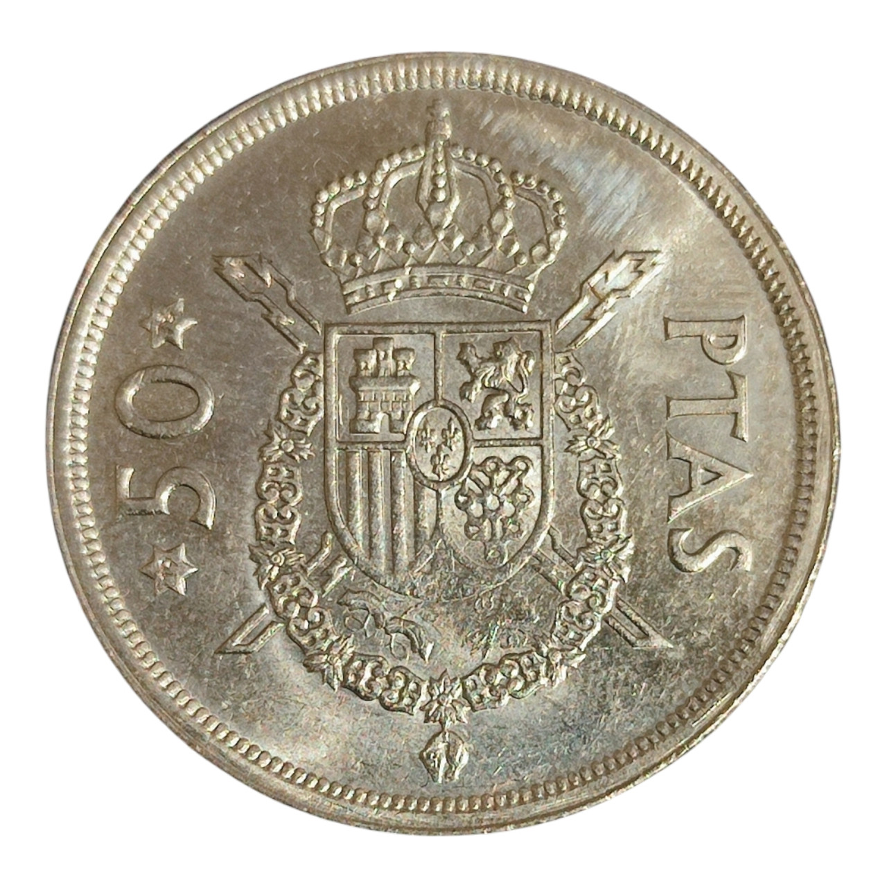 Іспанія 50 песет, 1975 78 всередині зірки (1978)