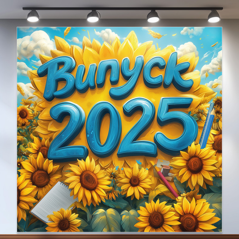Банер для фотозони "Випуск 2025" | 1.2×1.2 м | Шкільний фон для випускного №41010