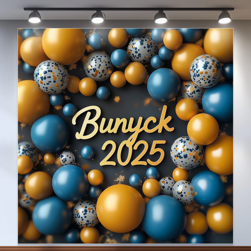 Банер для фотозони "Випуск 2025" | 1.2×1.2 м | Шкільний фон для випускного №41013