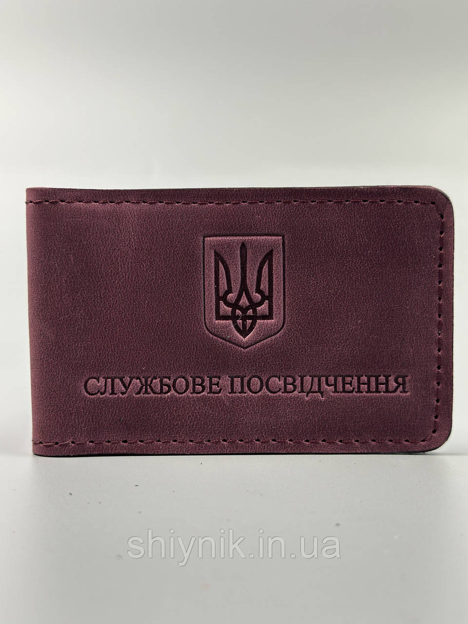 Шкіряна обкладинка на посвідчення ( СЛУЖБОВЕ ПОСВІДЧЕННЯ) бордо