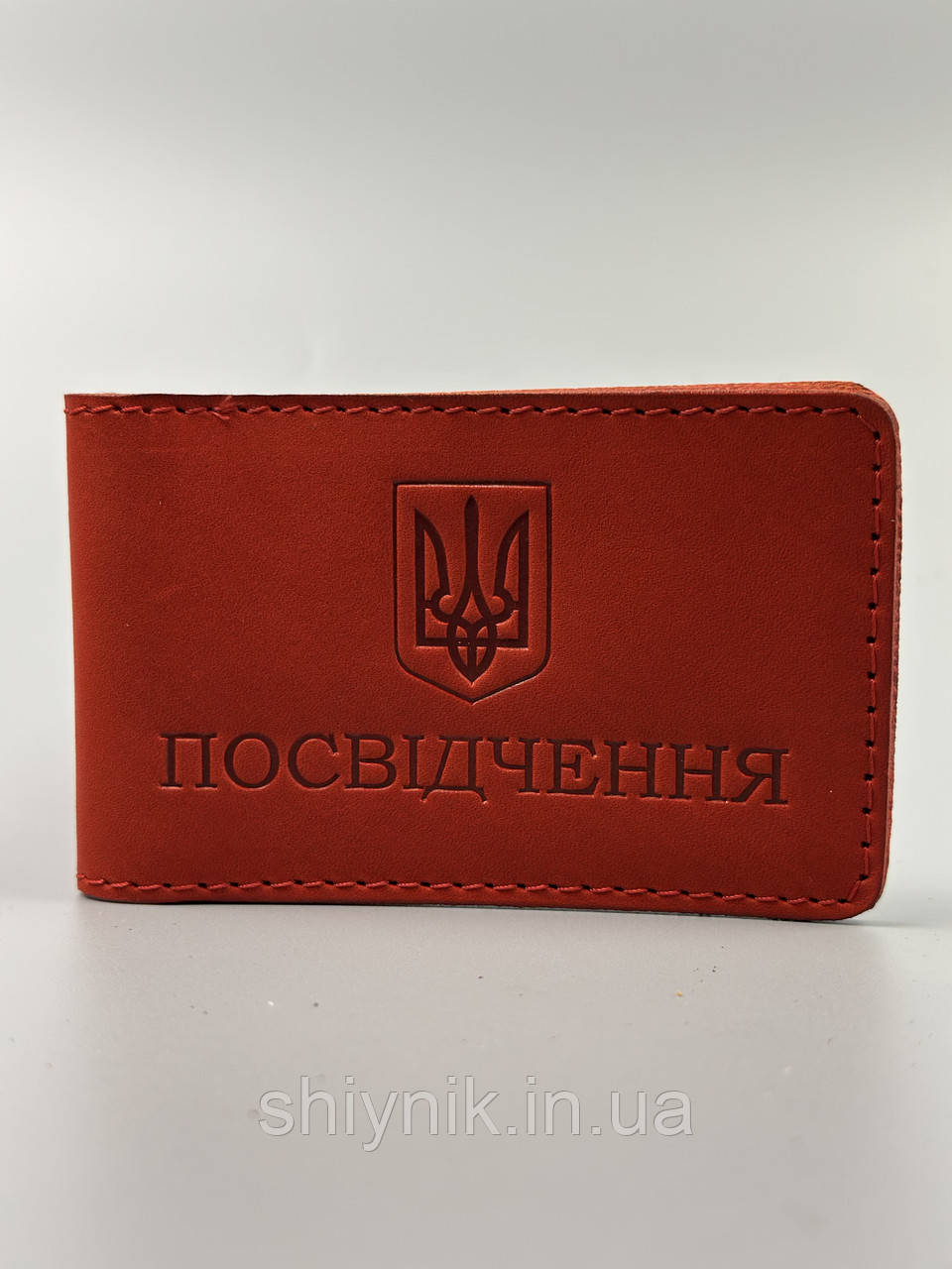 Шкіряна обкладинка на посвідчення ( СЛУЖБОВЕ ПОСВІДЧЕННЯ) червоний