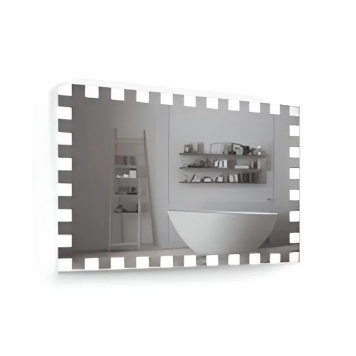 Лед дзеркало у ванну з підсвіткою 6000-6500К Холодний білий 800×600 сенсорний вимикач