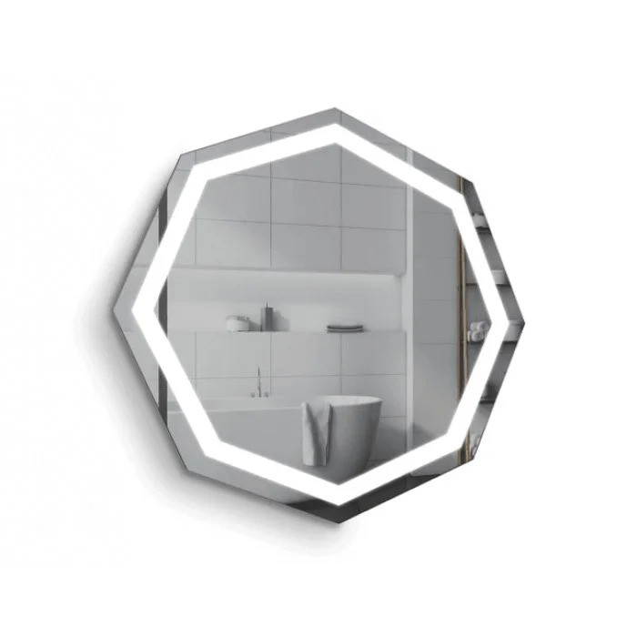 Дзеркало на стіну з підсвічуванням лед 6000-6500К Холодний білий 600×600 сенсорний вимикач