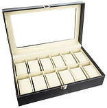Шкатулка для зберігання годинників 12 відділення , органайзер для годинників Soulima 12534 Польща, фото 4