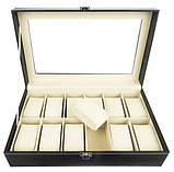 Шкатулка для зберігання годинників 12 відділення , органайзер для годинників Soulima 12534 Польща, фото 3