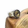 Каблучка чоловіча Вовки зграя захист титанова сталь панк вінтаж 21, фото 4