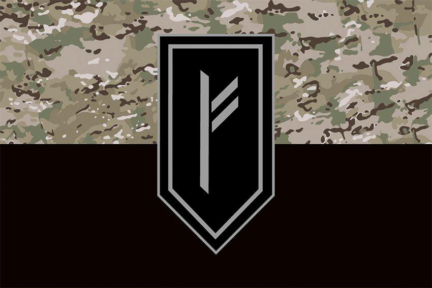 Прапор 2 стрілецького батальйону 3 ОШБр ЗСУ камуфляж-чорний