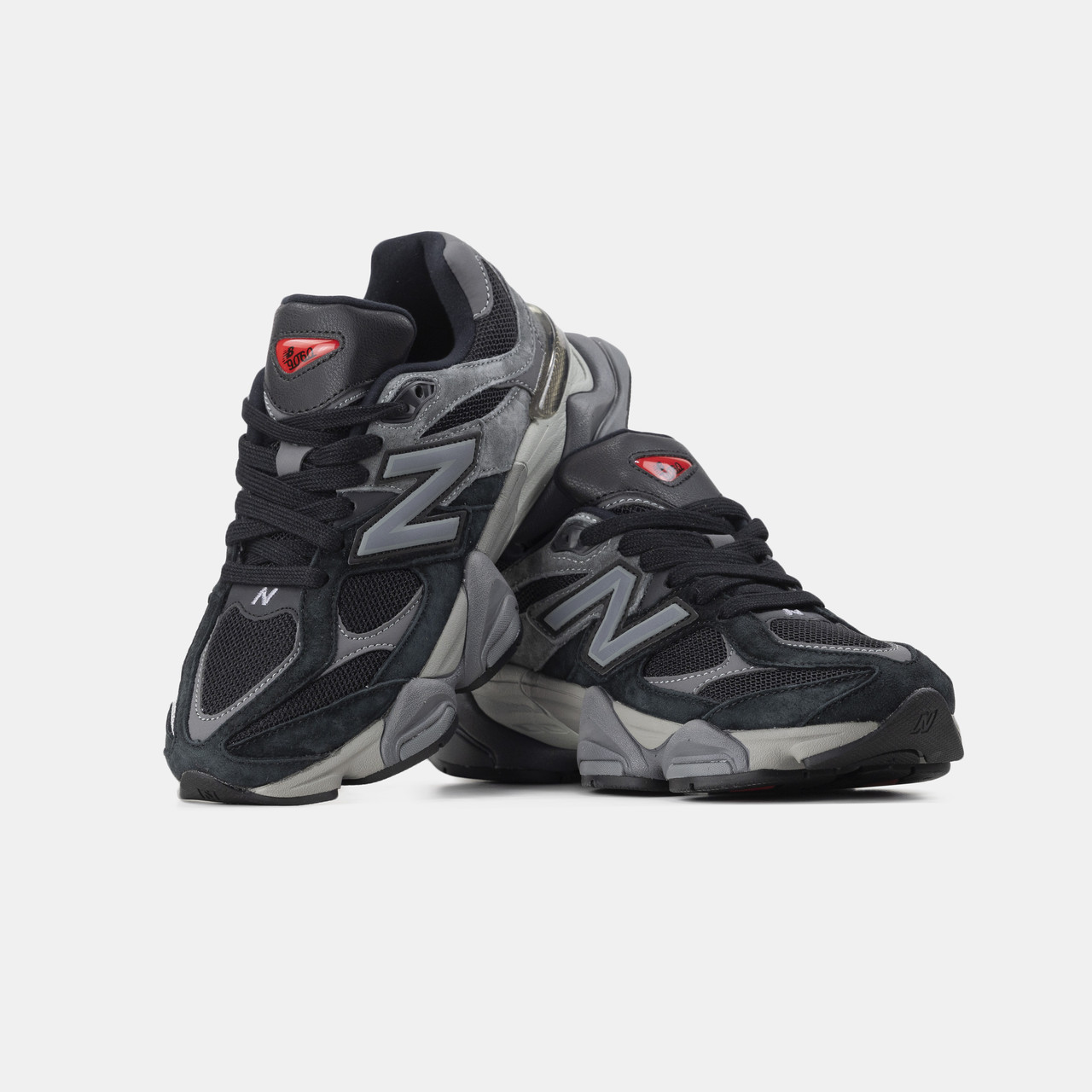 Кросівки New Balance 9060 Black grey Castlerock Унісекс Нью Беланс 9060 чорні з сірим замшеві