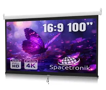 Проекційний екран Spacetronik Ekran Projekcyjny Sufitowy Zwijany Manualnie 100' 16:9