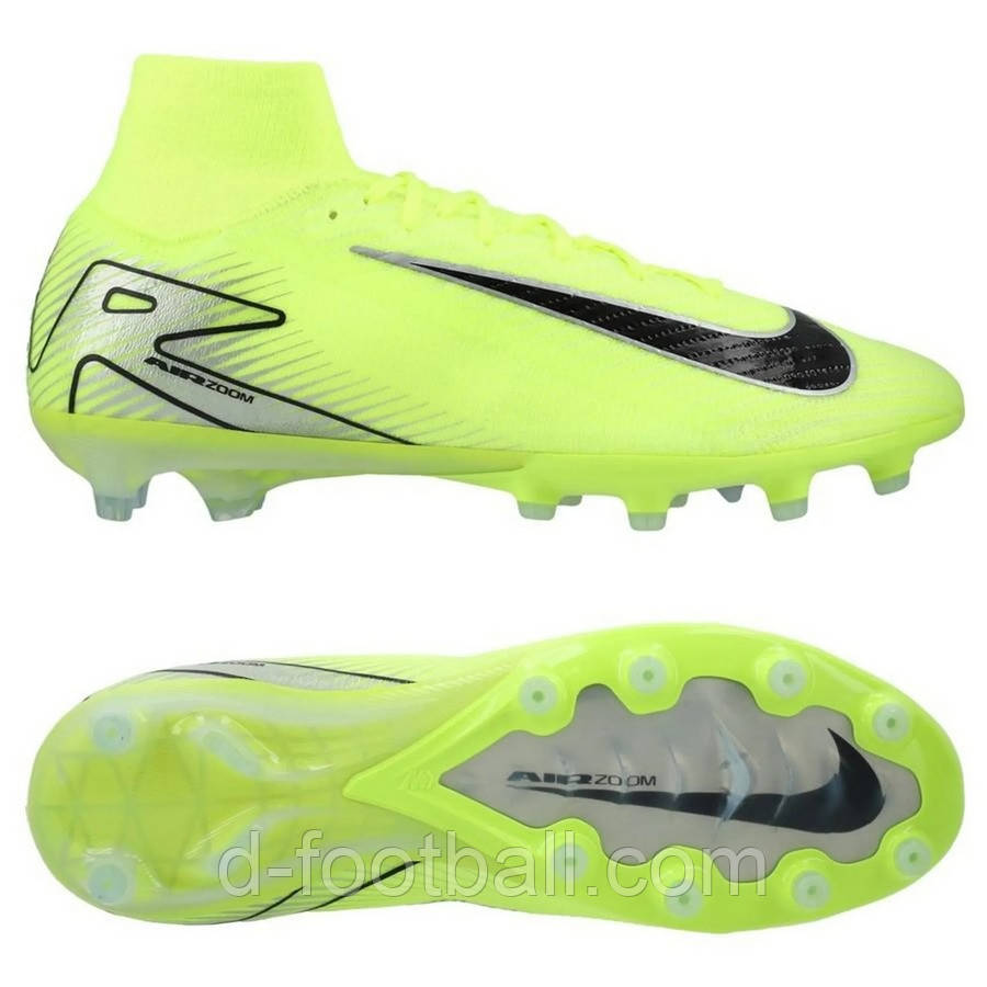 Футбольні бутси Nike Zoom Mercurial Superfly 10 Elite AG-Pro FQ8339-700, Неоновий, Розмір (EU) — 42