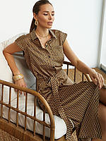 Платье-рубашка из шелка с классическим воротником