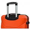 Набір валіз на колесах Bonro 2019 — 2 шт (M + L) середня і велика дорожні пластикові оранжеві з кодовим замком і висувною ручкою, фото 6