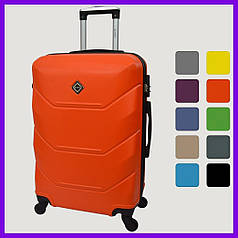 Валіза дорожня з висувною ручкою на коліщатках Bonro 2019 (середня) оранжева 58 л ABS-пластик з кодовим замком