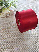Стрічка атласна 5 см. темно Червона (за 1 метр), А5-33