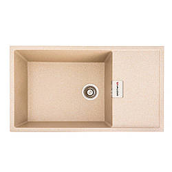 Гранітна мийка для кухні VALESO 8650 DIAMOND матова (сафарі)