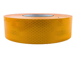 Стрічка 5 см х 50 м жовта (звичайний тип) світловідбивна