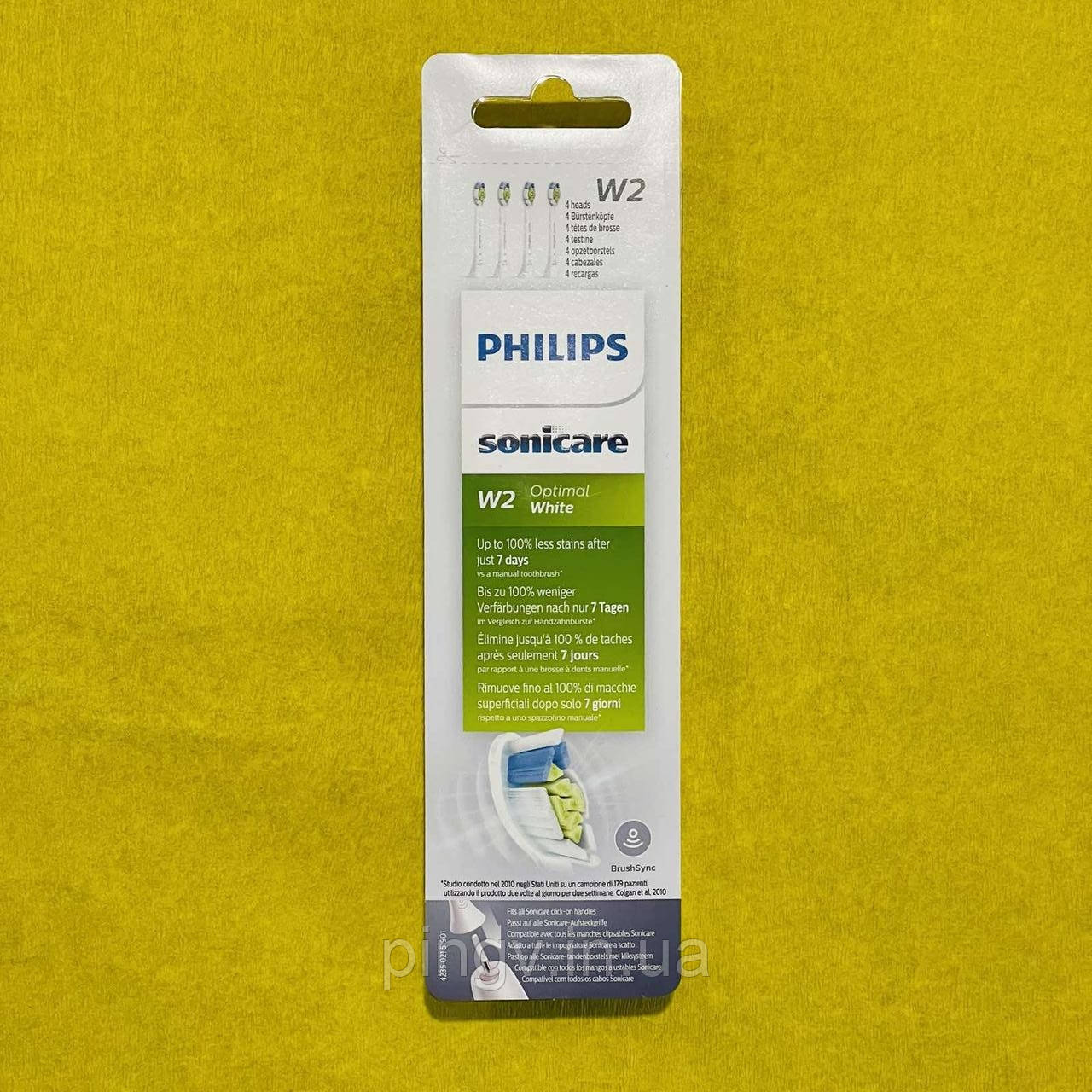 Насадки для зубної щітки Philips Sonicare W2 Optimal White HX6064