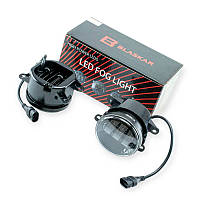 Фара Рено LED (90мм 3.5") 50W білий, жовтий 3 лінзи (к-кт 2 шт) протитуманна