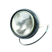 Фара ФГ 122 (ГАЗ, УАЗ, ЗІЛ, Камаз) (без відсікача, без підсвічування), металевий корпус, з галогенкою H4 12V 60 55W Тайвань