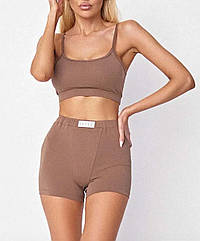 Жіночі піжами №675 БЕЗ НАПИСУ Шоколадний