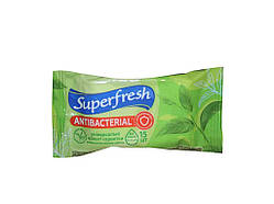 Серветки вологі Антибактеріальні 15 шт ТМ SUPER FRESH