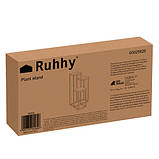 Стійка підставка для квітів трьохрівнева 67 см металева підставка у стилі Лофт Loft Ruhhy 25626 Польща, фото 10