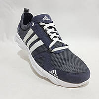 Остання пара! 46 Чоловічі кросівки натуральний замш з сіткою Великі розміри Літо Сірі