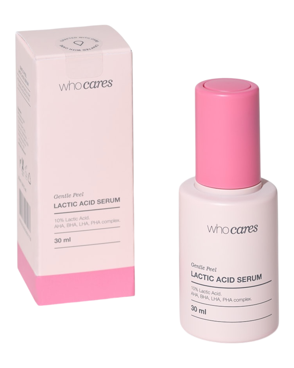 Незмивна сироватка-пілінг з молочною кислотою Whocares Gentle Peel Lactic Acid Serum 30 мл