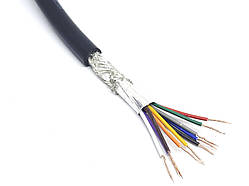 Провід екранований мідний RVVP 10-жильний 0.3мм2/22AWG
