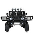 Дитячий електромобіль Bambi Racer JEEP (чорний колір, фарба) 12V, 4 мотори, двомісний, фото 4