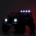 Дитячий електромобіль Bambi Racer JEEP (чорний колір, фарба) 12V, 4 мотори, двомісний, фото 6