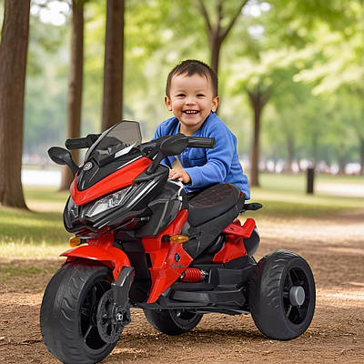 Дитячий електромотоцикл трицикл електромобіль мотоцикл для дітей від 3 років триколісний електробайк світло звук