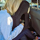 Надувна подушка для подорожей , портативна підтримки підборіддя , голови та шиї у літаку автомобілі автобусі Trizand 25346 Польща, фото 4