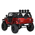 Дитячий електромобіль Bambi Racer JEEP (червоний колір, фарба) 12V, 4 мотори, двомісний, фото 4