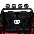 Дитячий електромобіль Bambi Racer JEEP (червоний колір, фарба) 12V, 4 мотори, двомісний, фото 7